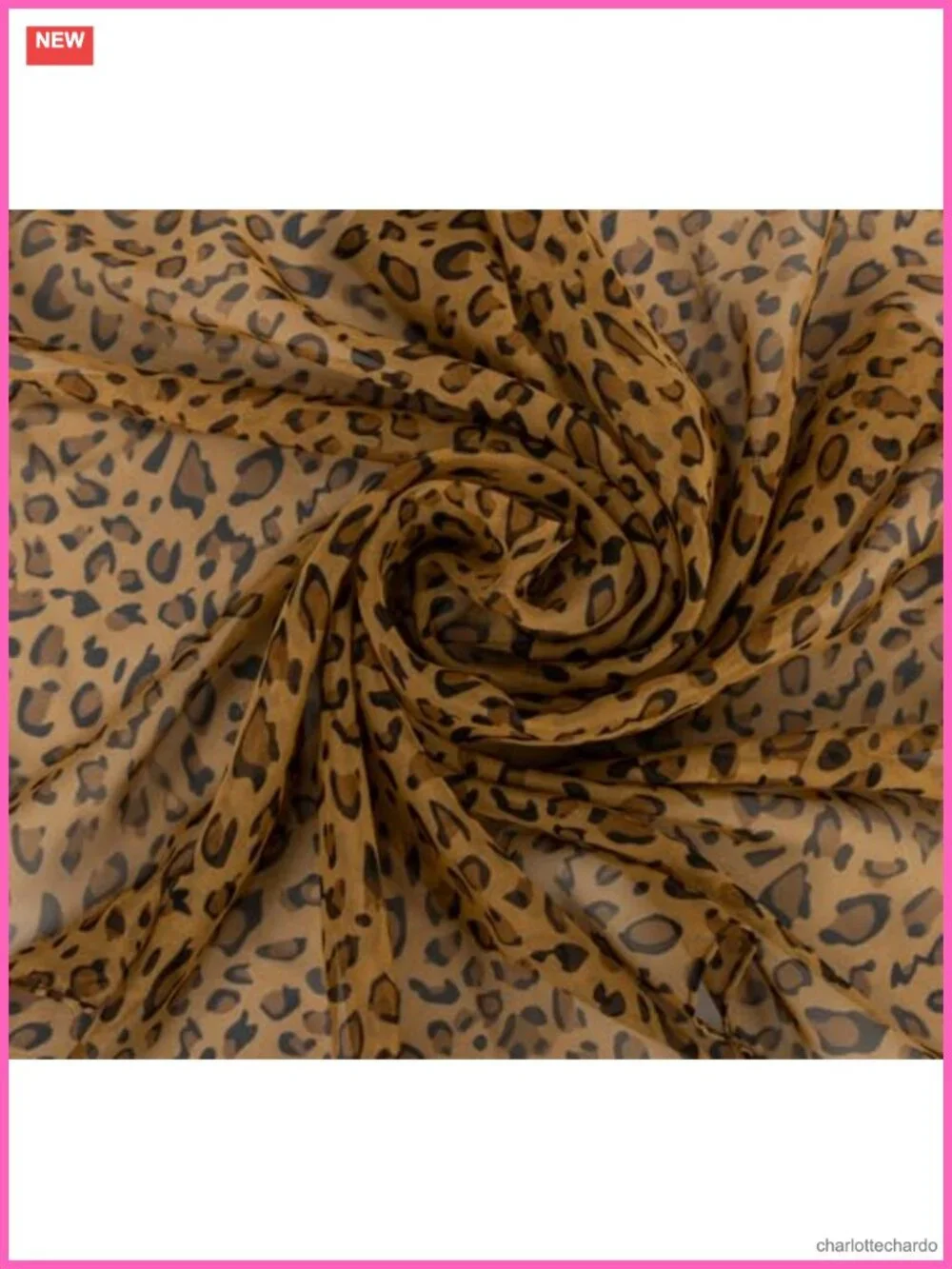 Chiffon Scarf Leopard Print Square Bandana Head Scarf Hair Wrap